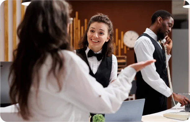 What qualities make an exceptional reception service stand out?